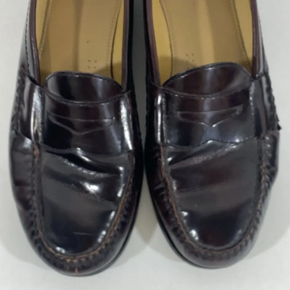 Vintage Cole Haan Pennyloafers Chestnut Brown‎ Leather 90s Preppy 10.5